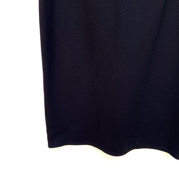 NWT Armani Collezioni Black One Puff Shoulder Black Below Knee Dress Retail $895 - Picture 8 of 11